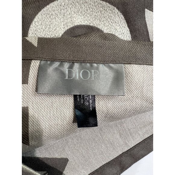 DIOR Oblique Scarf in Taupe White - Picture 5 of 7